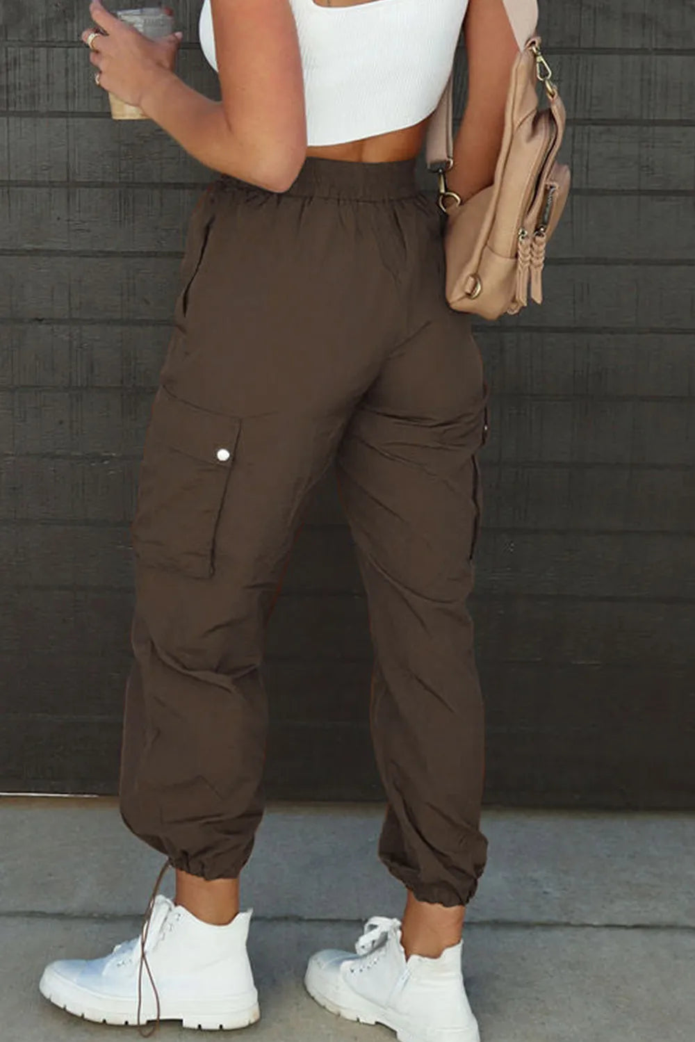 Drawstring Elastic Waist Pants with Pockets – Trendsi | ClozArt