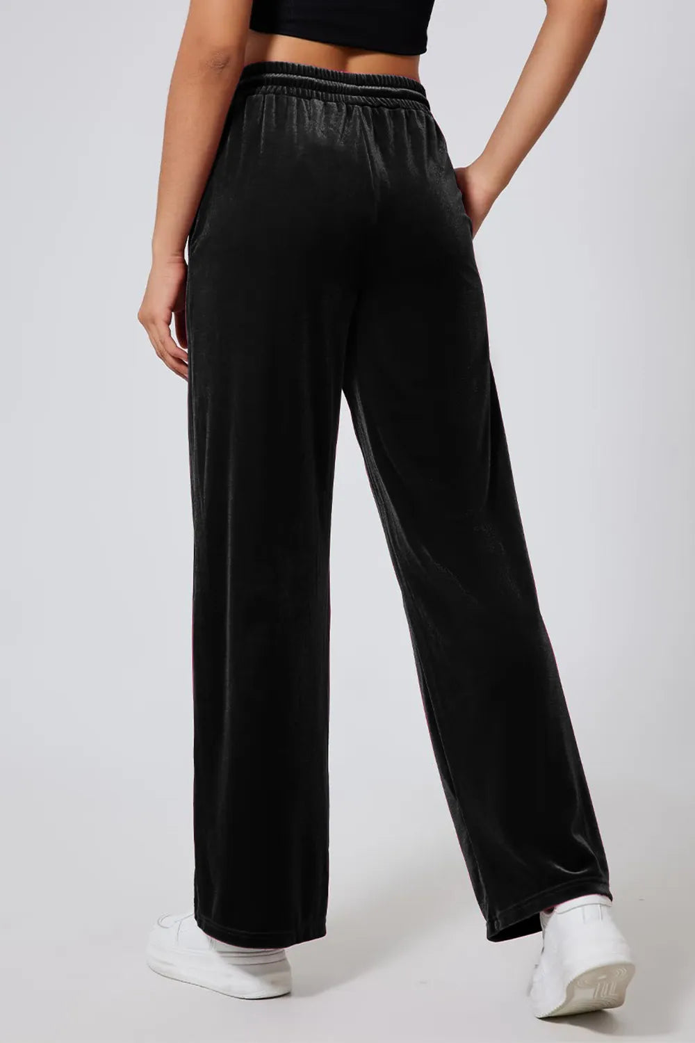 Drawstring Elastic Waist Straight Leg Pants – Trendsi | ClozArt