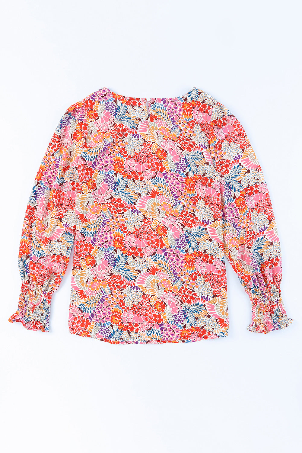 Floral Print Long Puff Sleeve Blouse – Trendsi | ClozArt