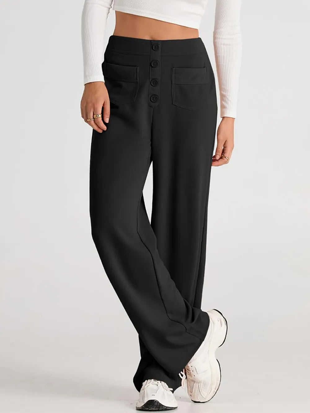 High Waist Wide Leg Pants – Trendsi | ClozArt