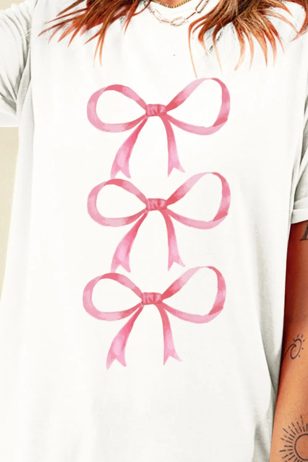 Bow Graphic Round Neck Short Sleeve T-Shirt – Trendsi | ClozArt
