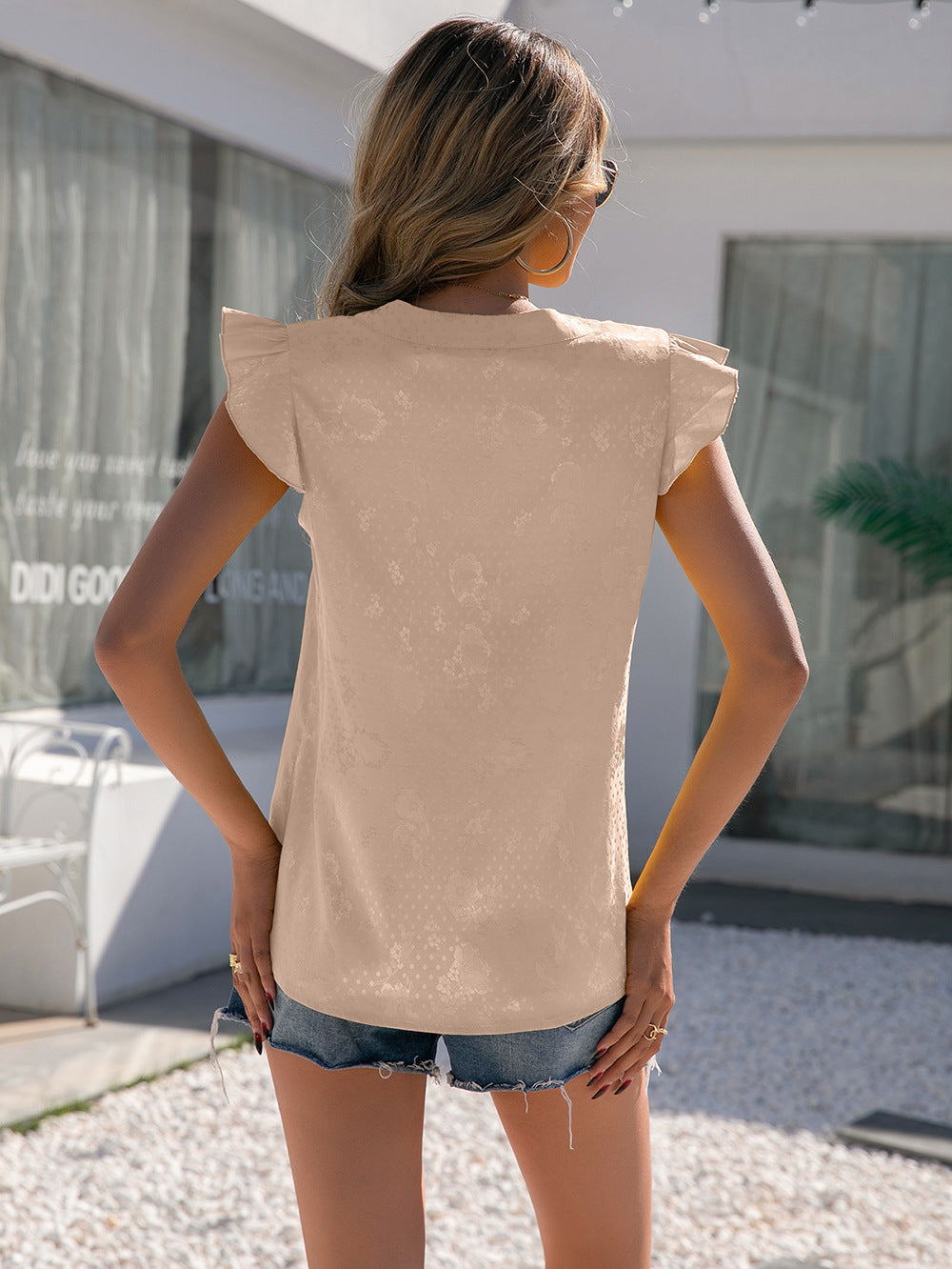 Ivy Lane Notched Neck Butterfly Sleeve Blouse – Trendsi | ClozArt