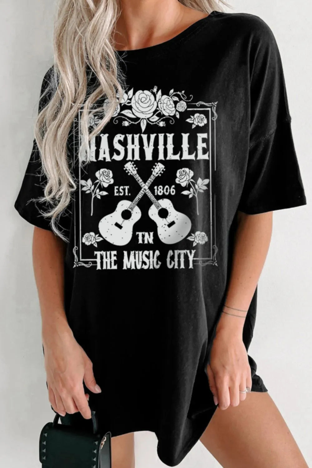 Graphic Round Neck Short Sleeve Oversized T-Shirt – Trendsi | ClozArt