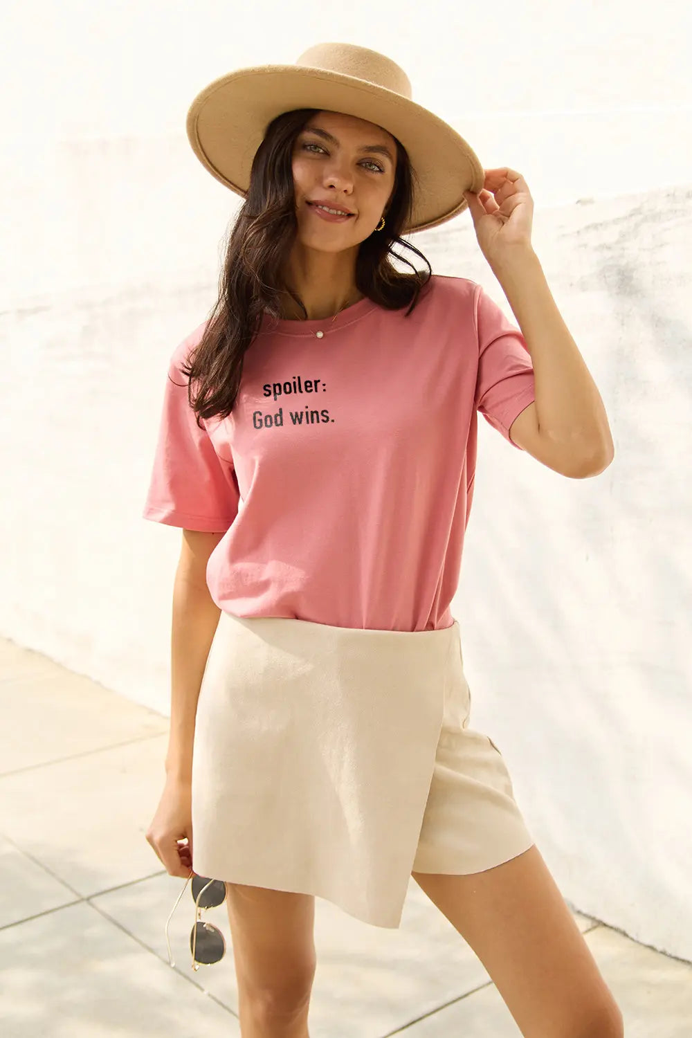 Simply Love Full Size SPOILER : GOD WINS Short Sleeve T-Shirt – Trendsi | ClozArt