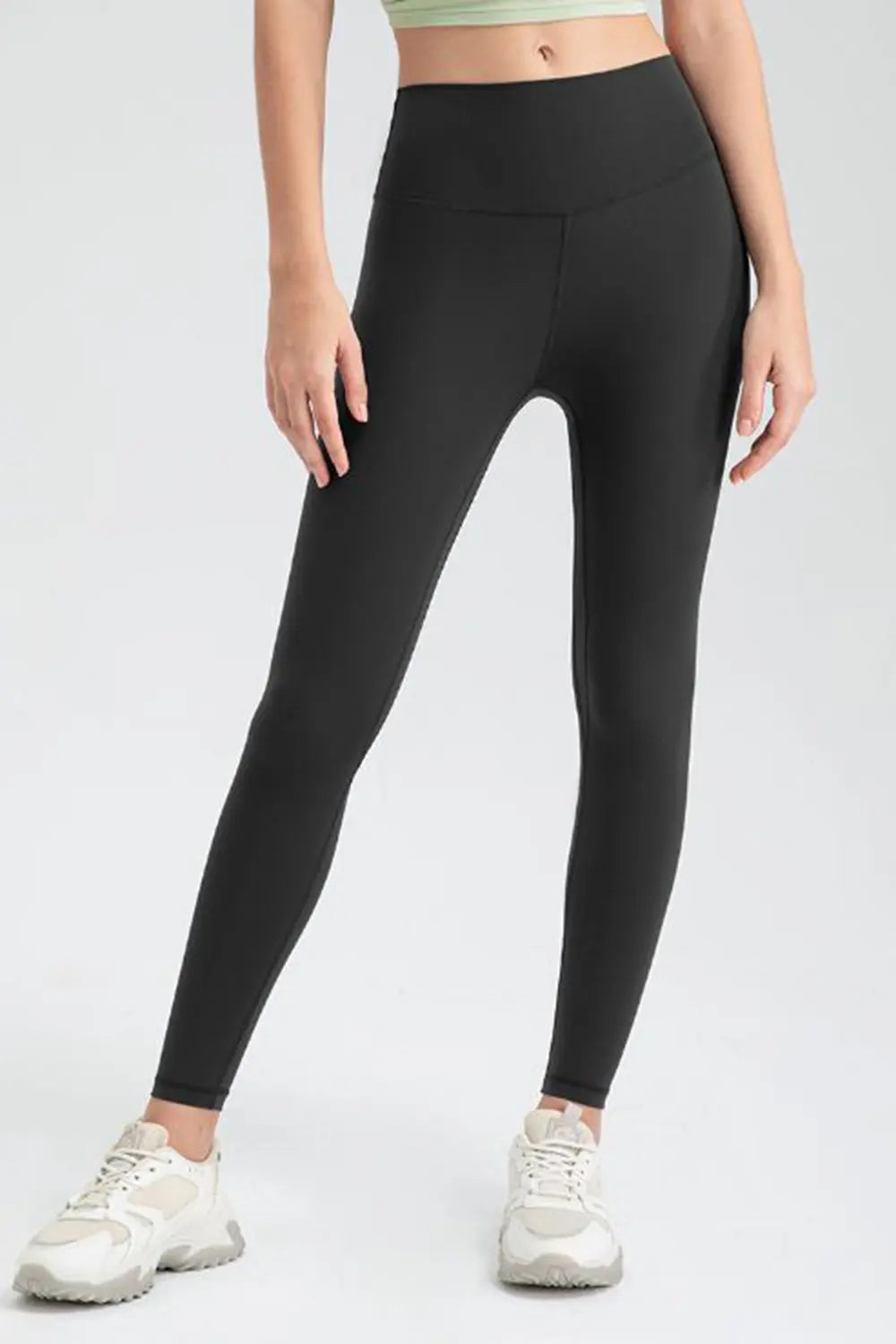Wide Waistband Slim Fit Active Leggings – Trendsi | ClozArt