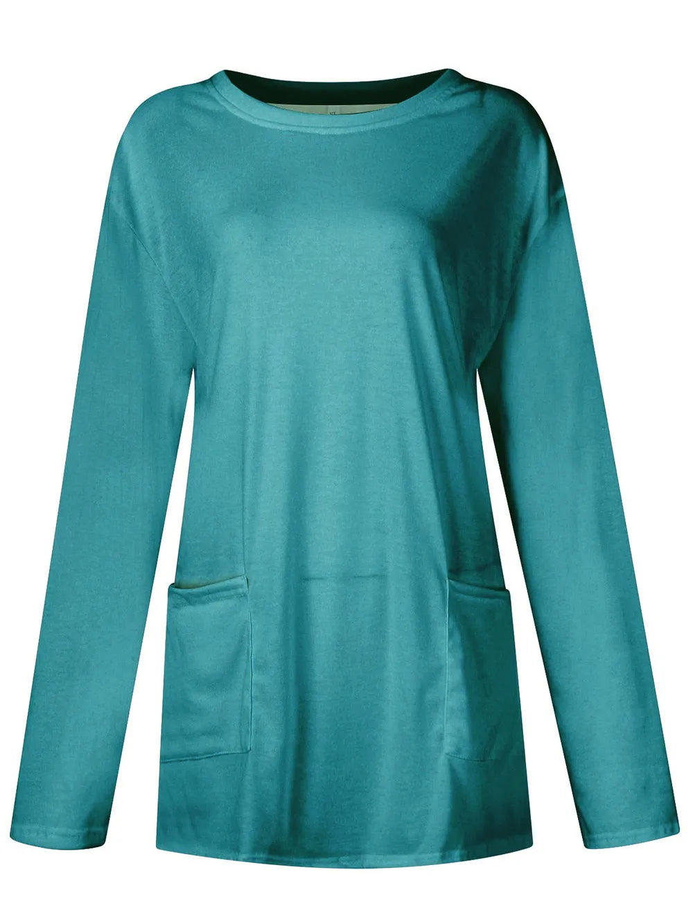 Full Size Pocketed Round Neck Long Sleeve T-Shirt – Trendsi | ClozArt