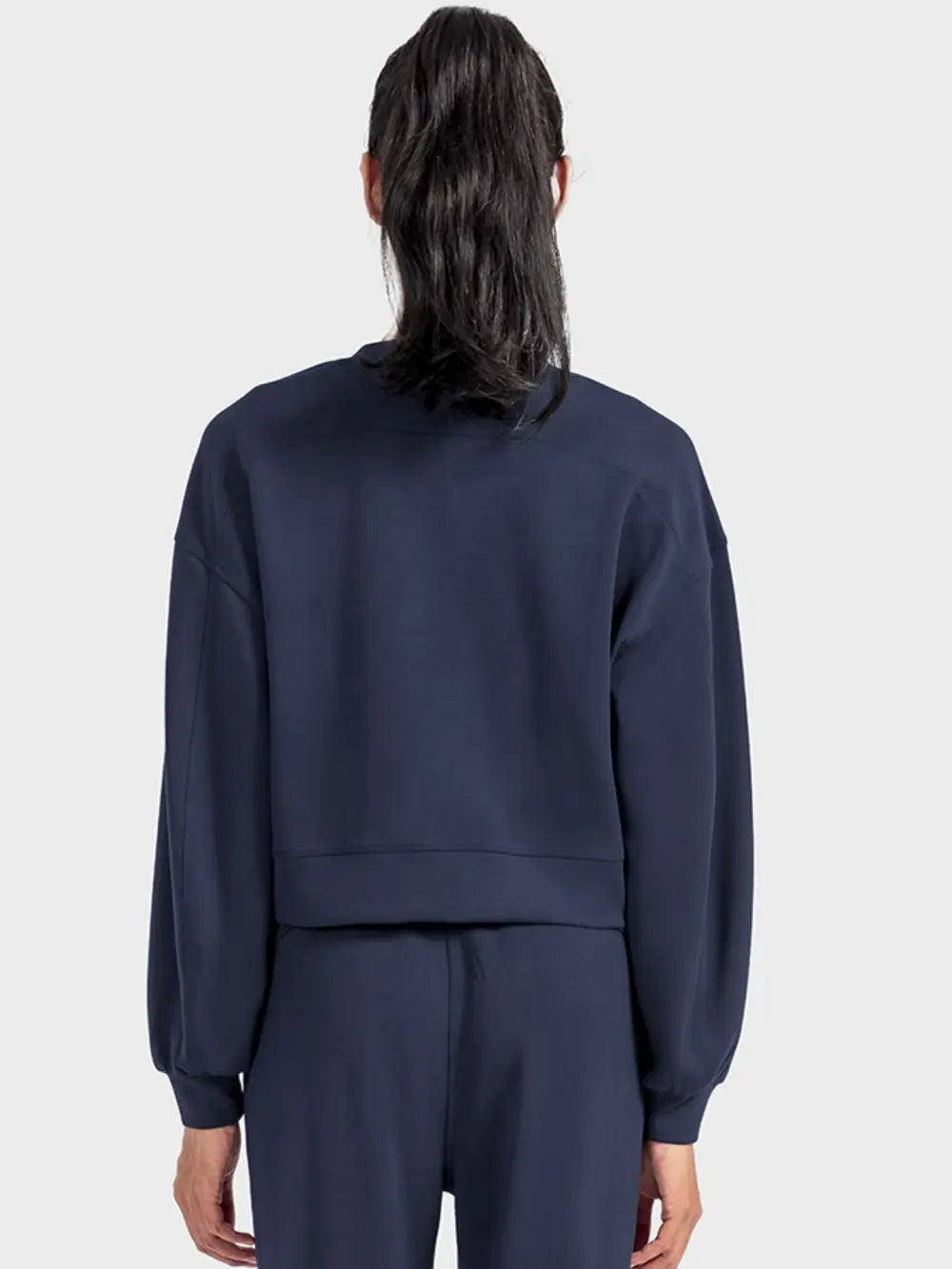 Millennia Round Neck Drop Shoulder Sports Top – Trendsi | ClozArt