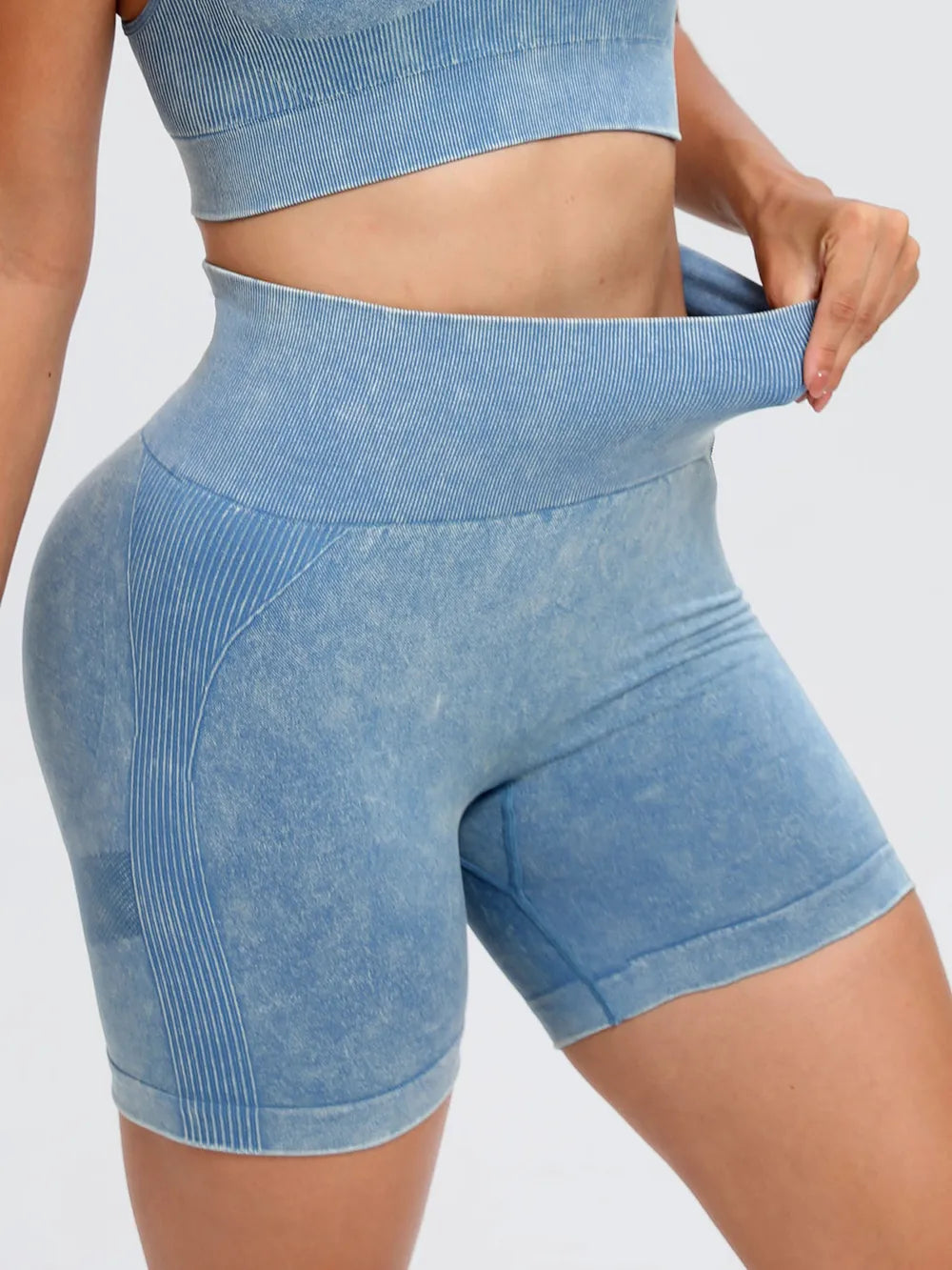 Washed High Waist Active Shorts – Trendsi | ClozArt
