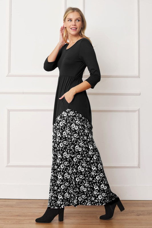 Asymmetrical Leopard Accent Maxi Dress – EG fashion | ClozArt