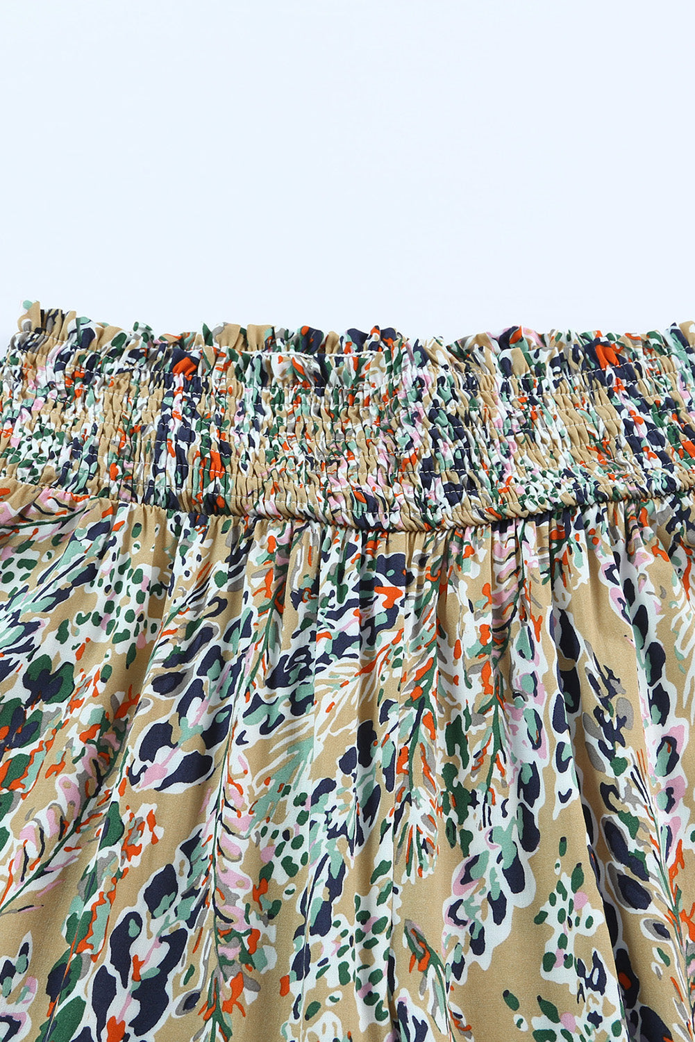 Printed Smocked Waist Wide Leg Pants – Trendsi | ClozArt