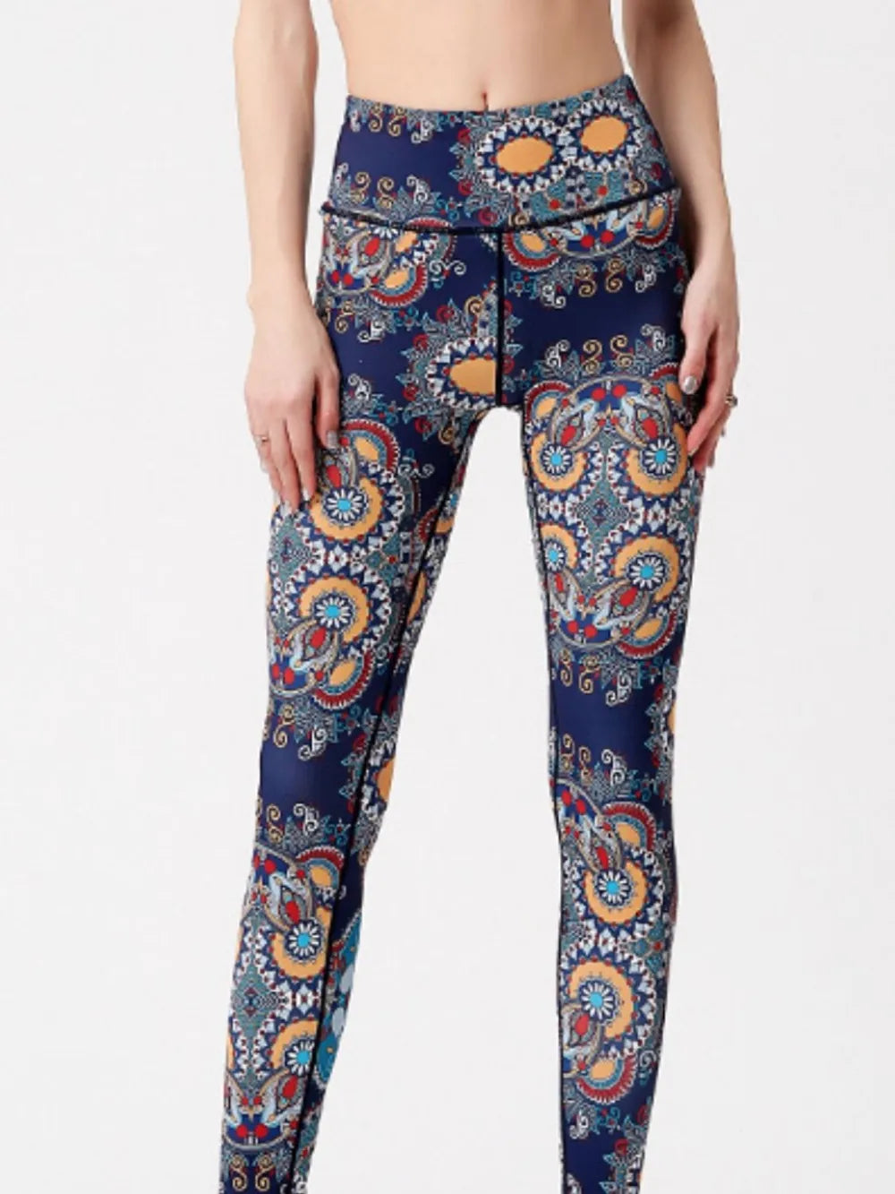 Printed High Waist Active Leggings – Trendsi | ClozArt