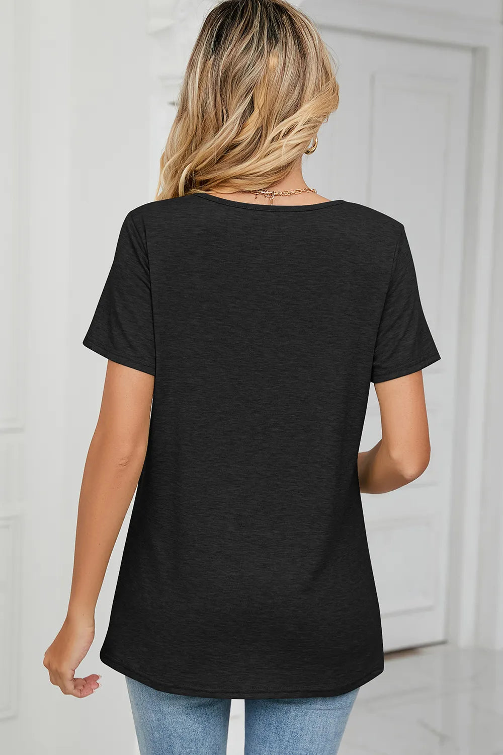 Ruched Heathered Short Sleeve T-Shirt – Trendsi | ClozArt