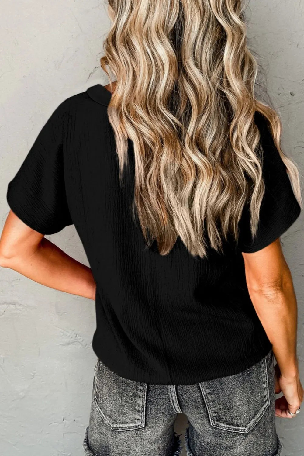 V-Neck Short Sleeve T-Shirt – Trendsi | ClozArt