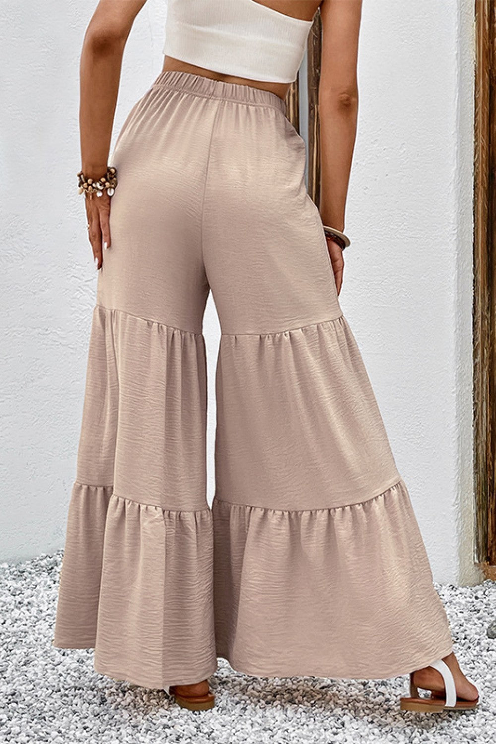 Perfee Drawstring Waist Tiered Flare Culottes – Trendsi | ClozArt