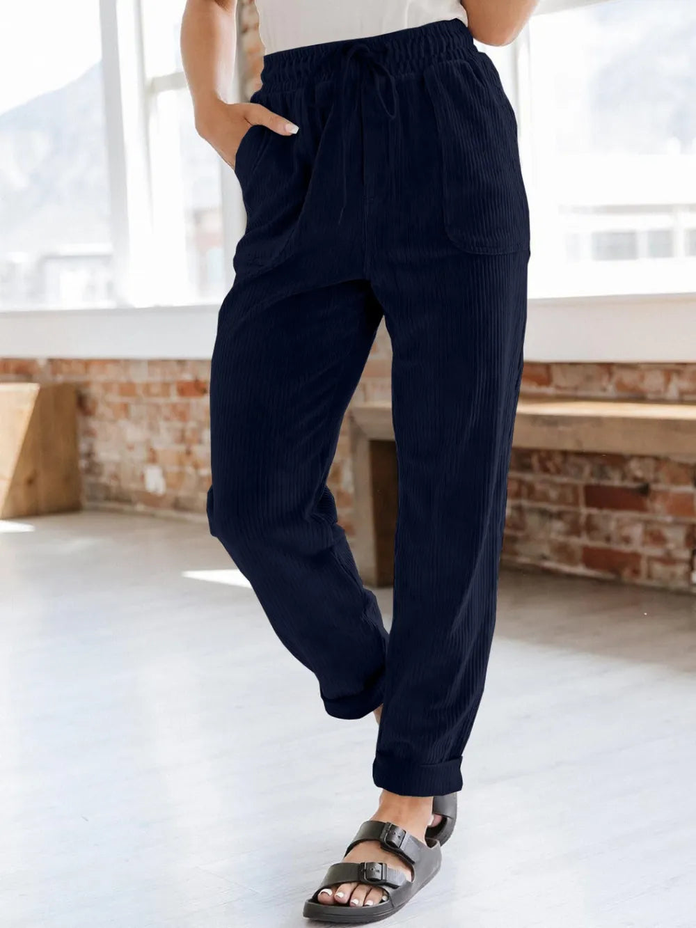 Drawstring Pants with Pockets – Trendsi | ClozArt