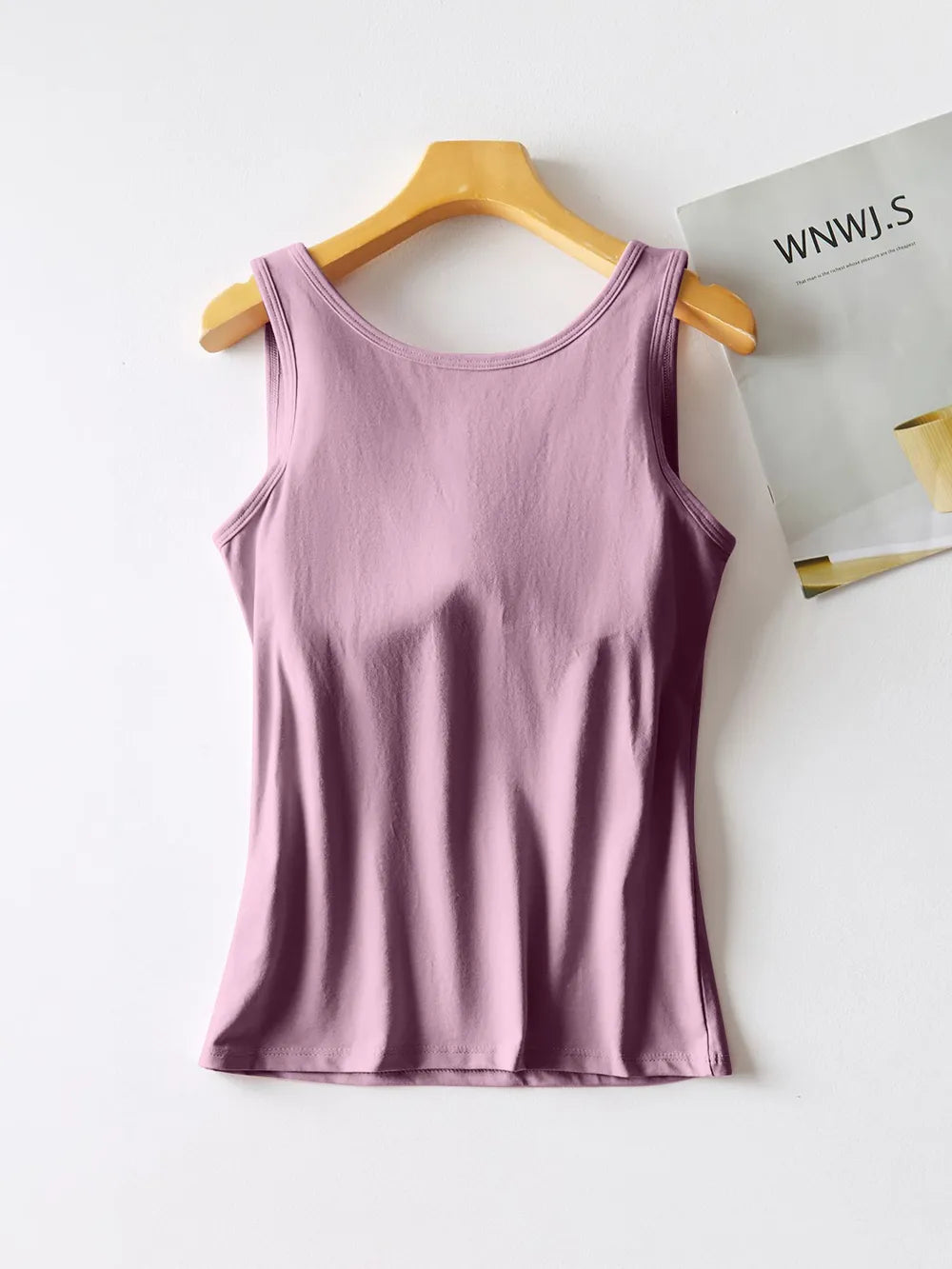 Round Neck Tank with Bra – Trendsi | ClozArt