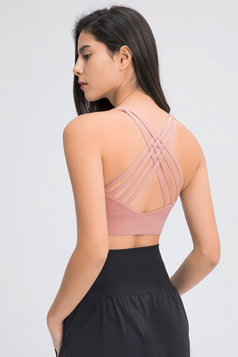 Millennia Eight Strap Sports Bra – Trendsi | ClozArt