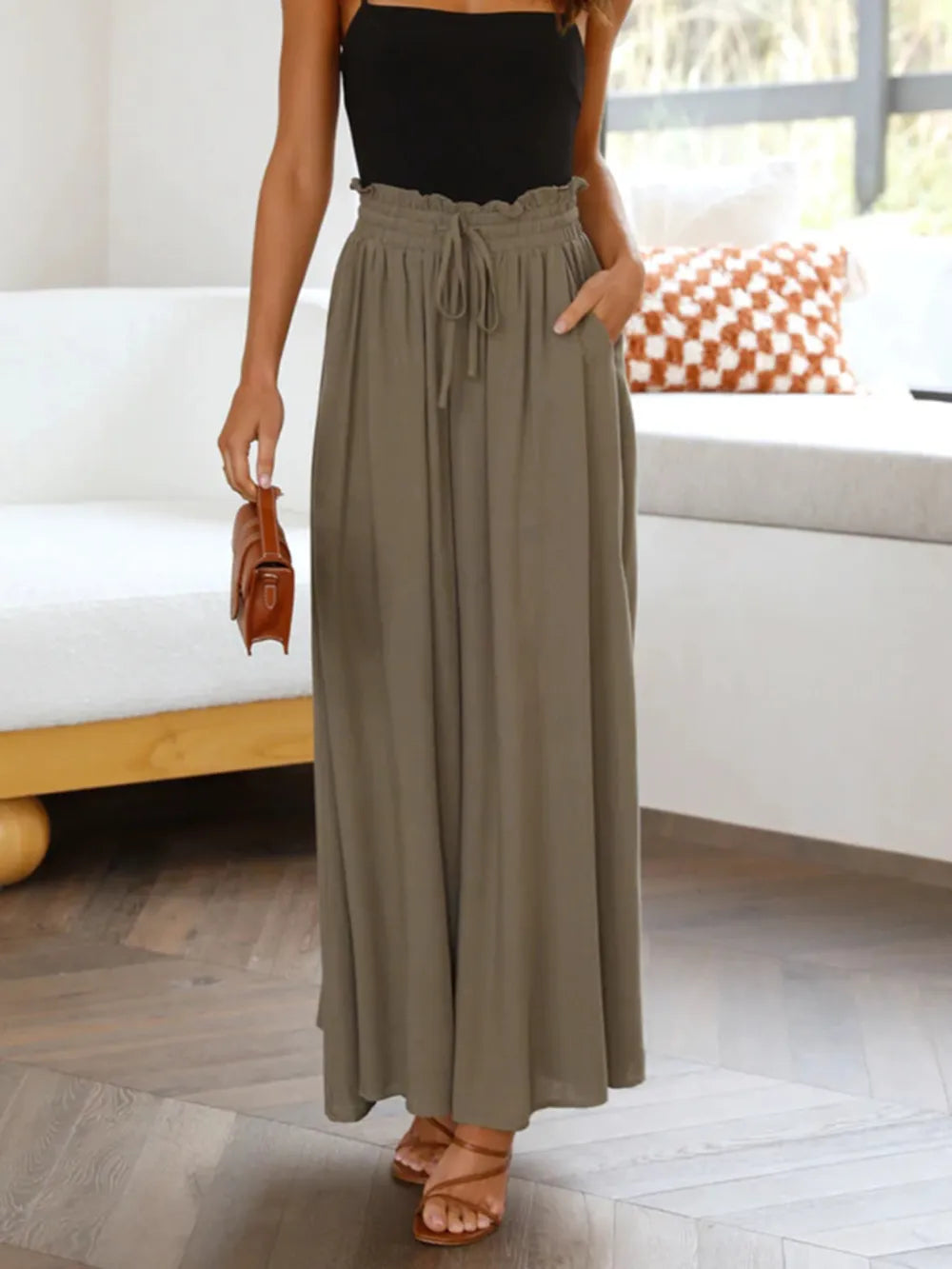 Wide Leg Pants with Pockets – Trendsi | ClozArt