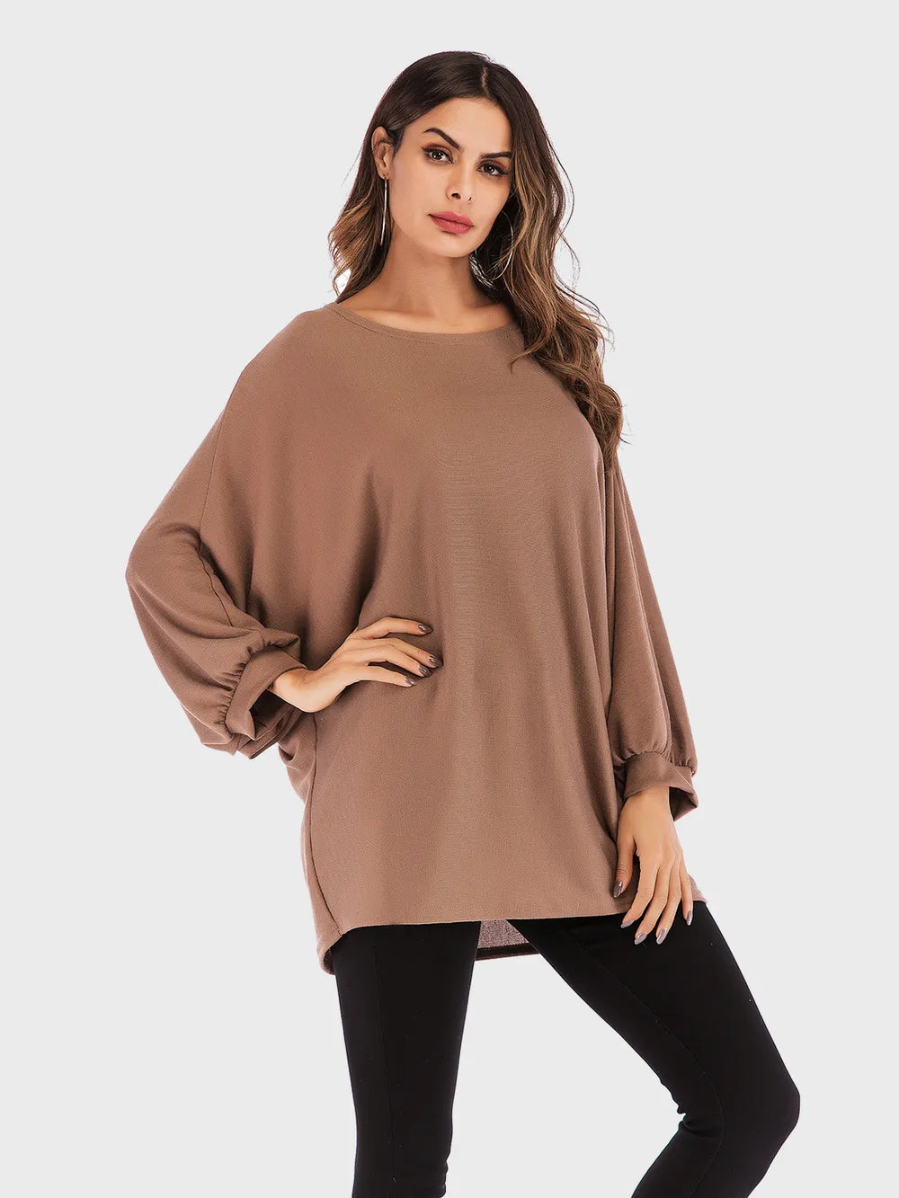 Perfee Round Neck Batwing Sleeve T-Shirt – Trendsi | ClozArt