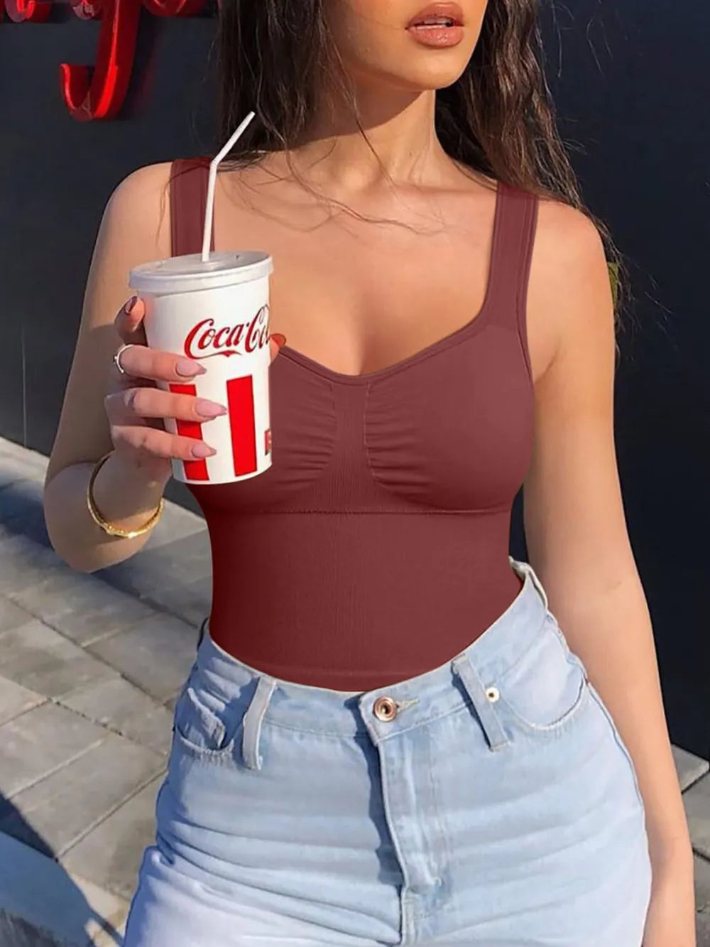 Wide Strap Active Tank – Trendsi | ClozArt