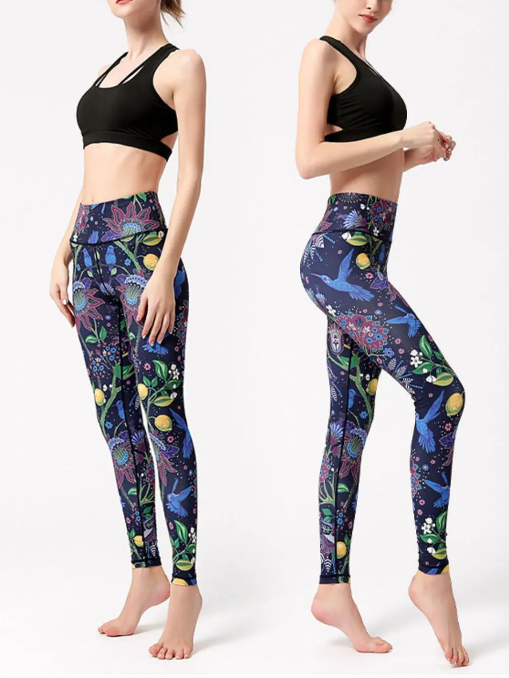 Printed High Waist Active Leggings – Trendsi | ClozArt