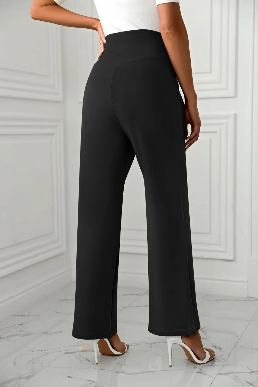 High Waist Straight Leg Pants – Trendsi | ClozArt