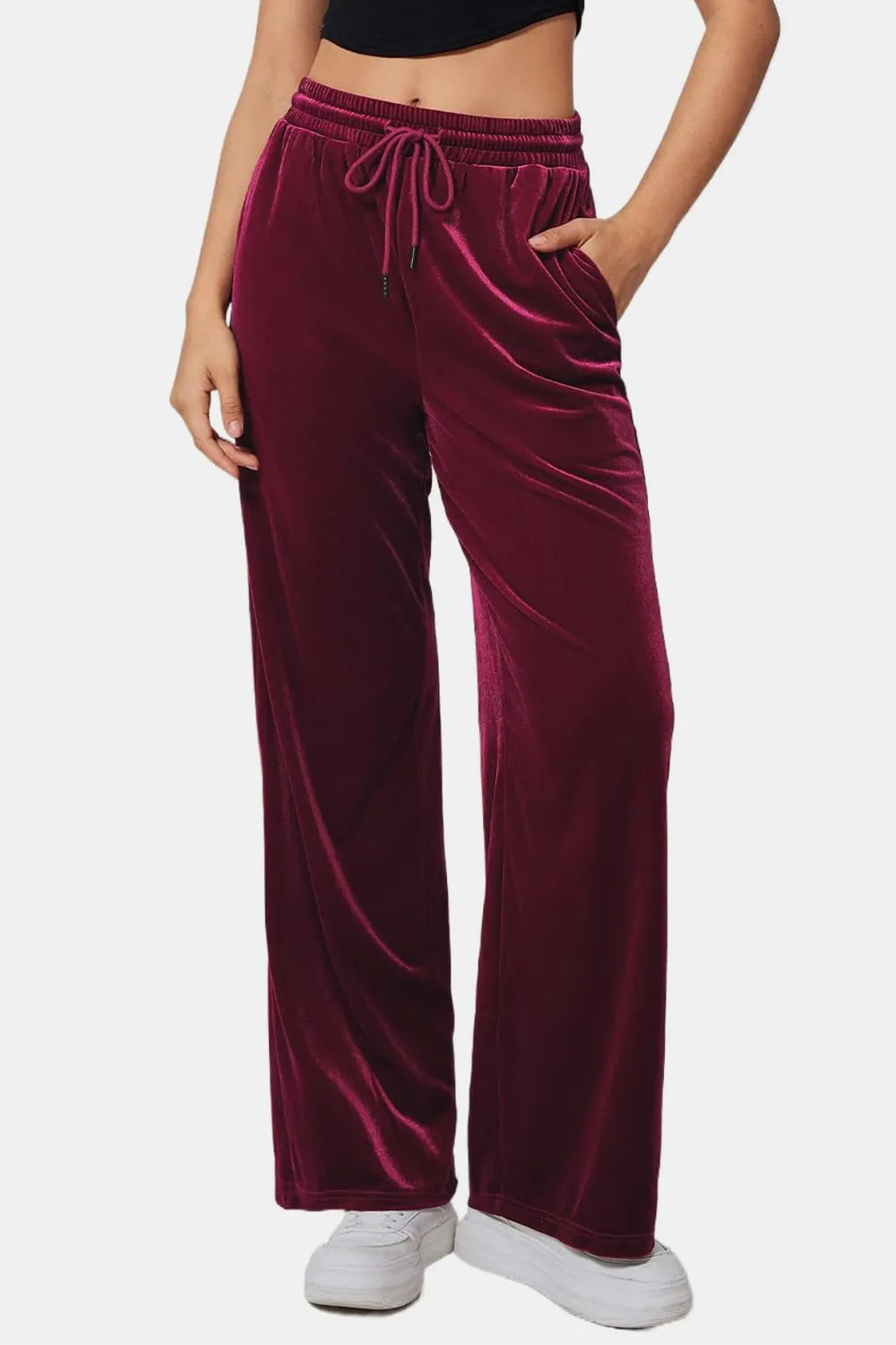 Drawstring Elastic Waist Straight Leg Pants – Trendsi | ClozArt