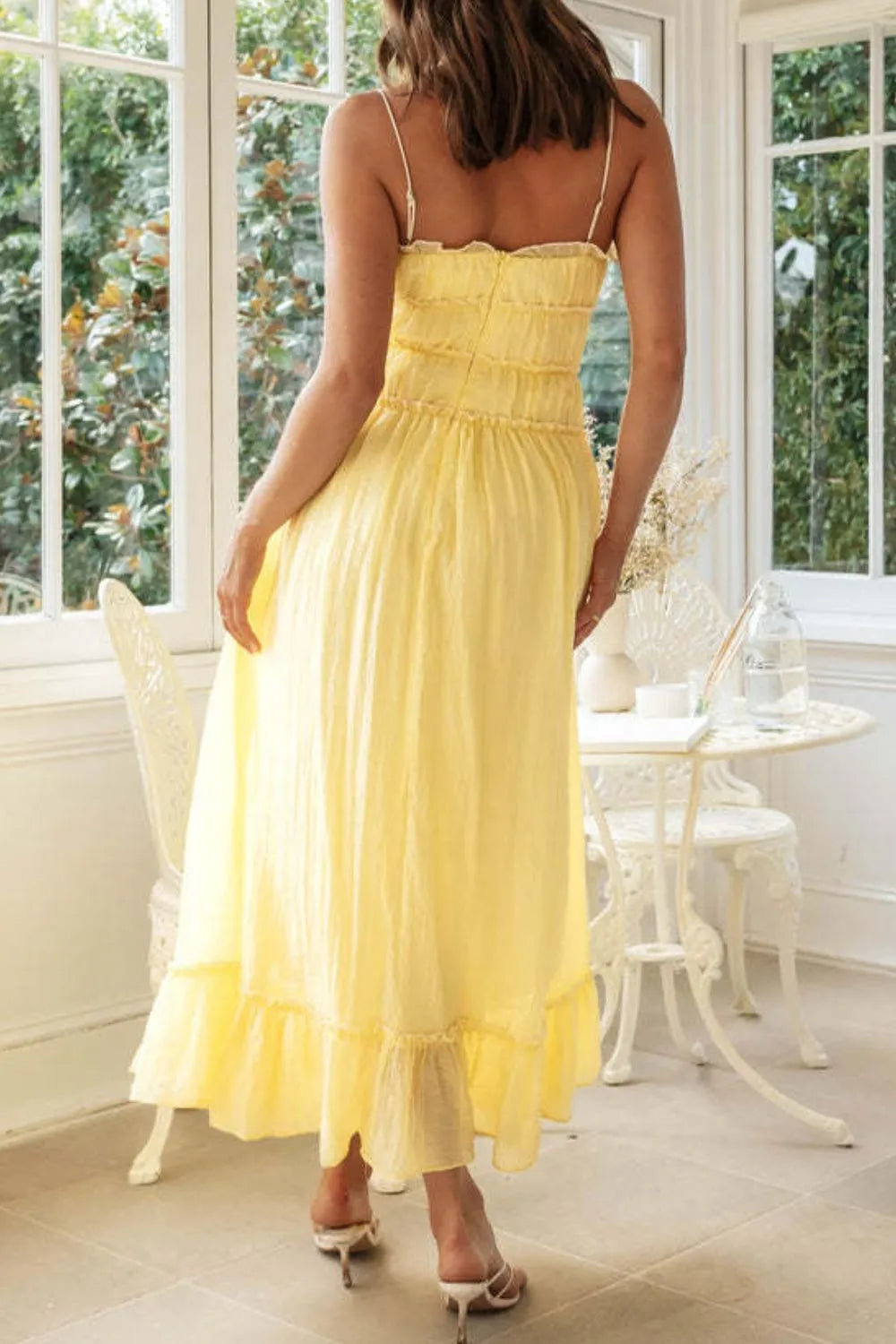 Frill Tied Front Midi Cami Dress – Trendsi | ClozArt