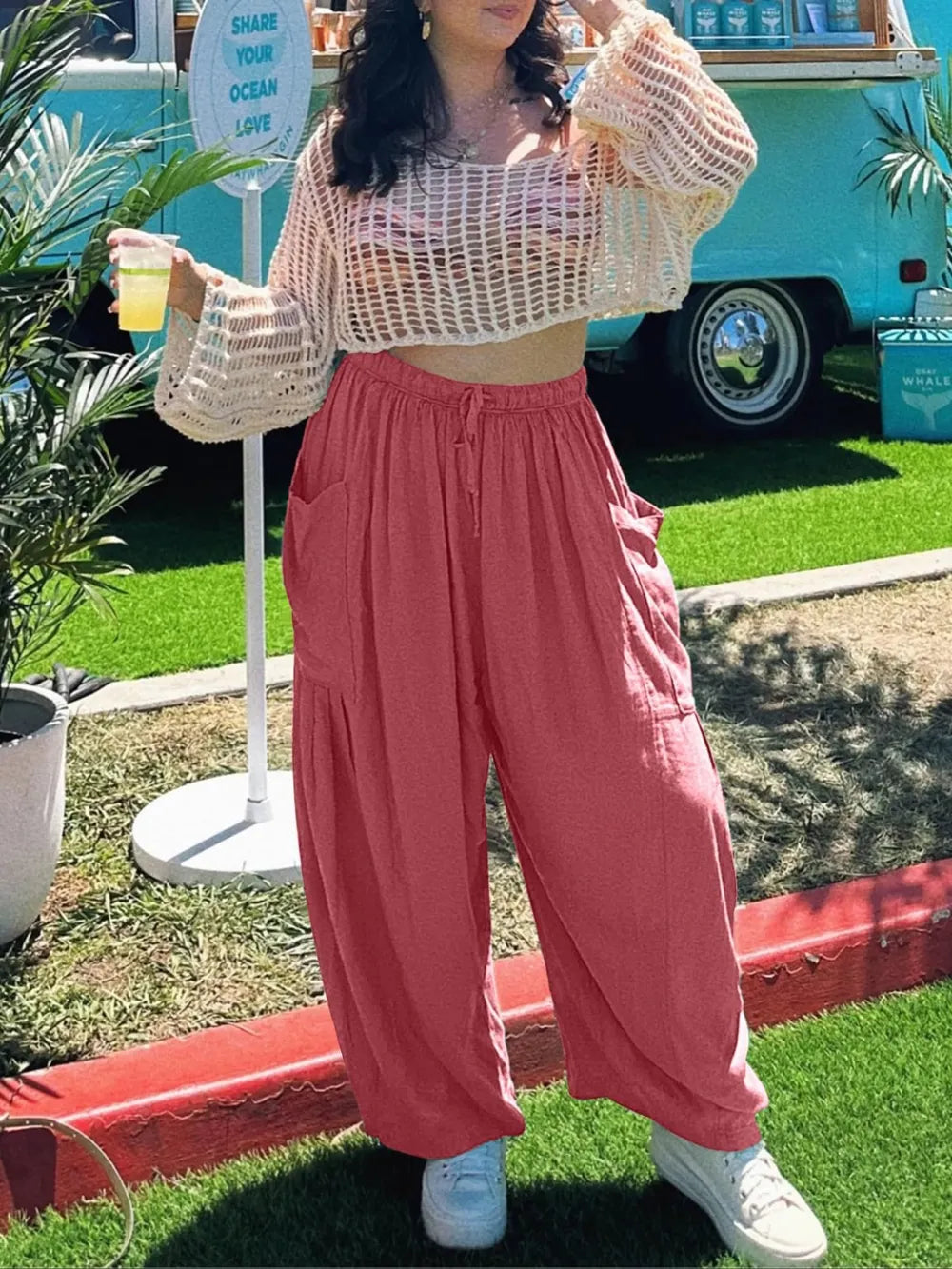 Full Size Wide Leg Pants with Pockets Plus Size – Trendsi | ClozArt