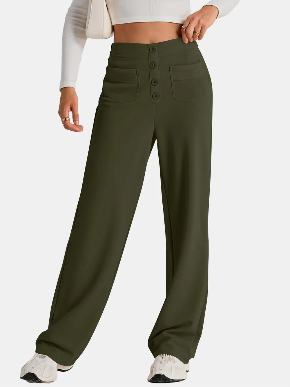 High Waist Wide Leg Pants – Trendsi | ClozArt