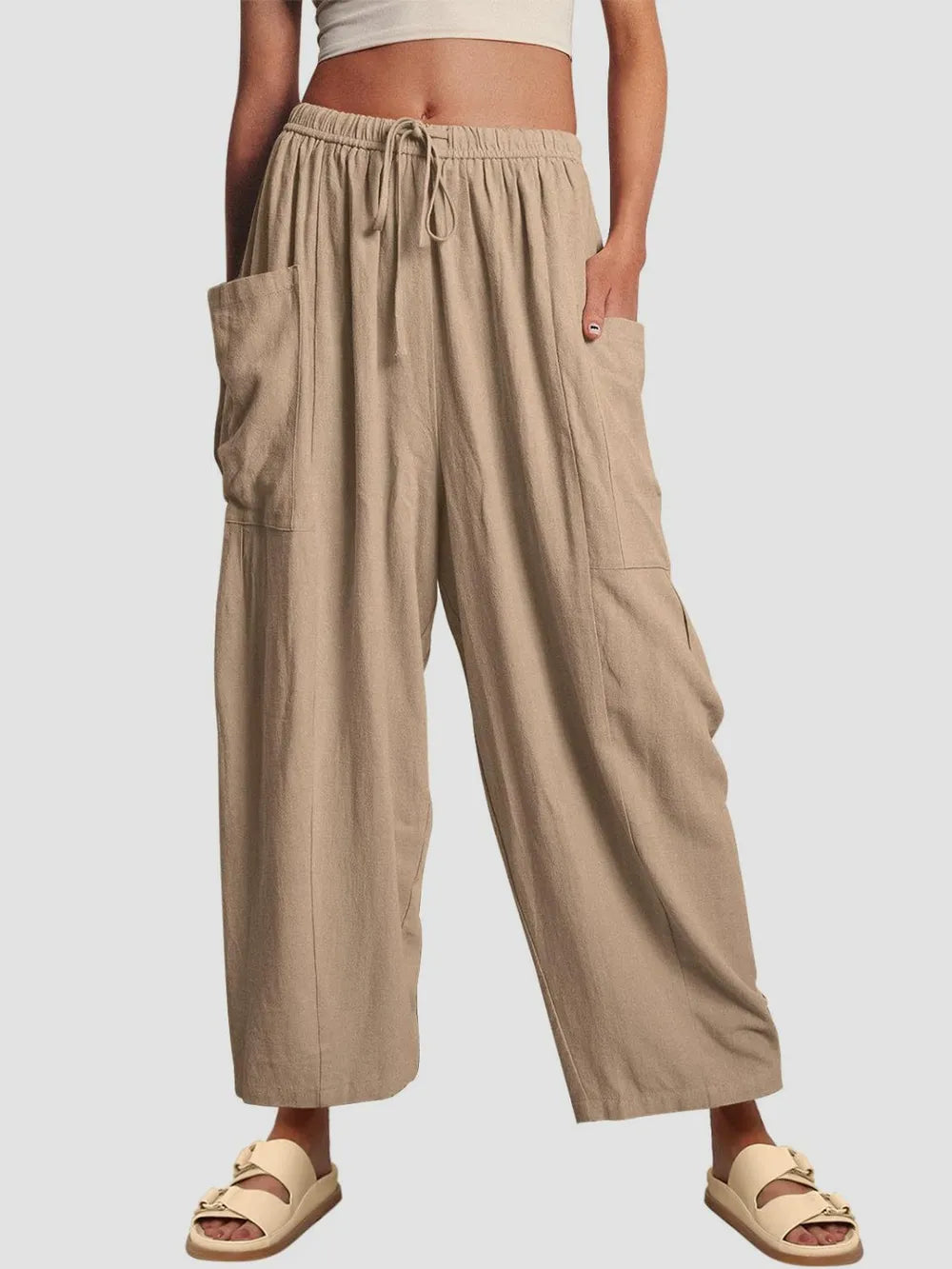 Full Size Wide Leg Pants with Pockets – Trendsi | ClozArt