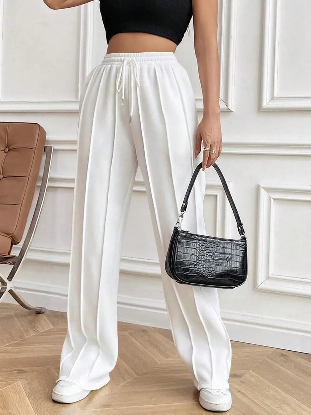 Drawstring Elastic Waist Pants with Pockets – Trendsi | ClozArt