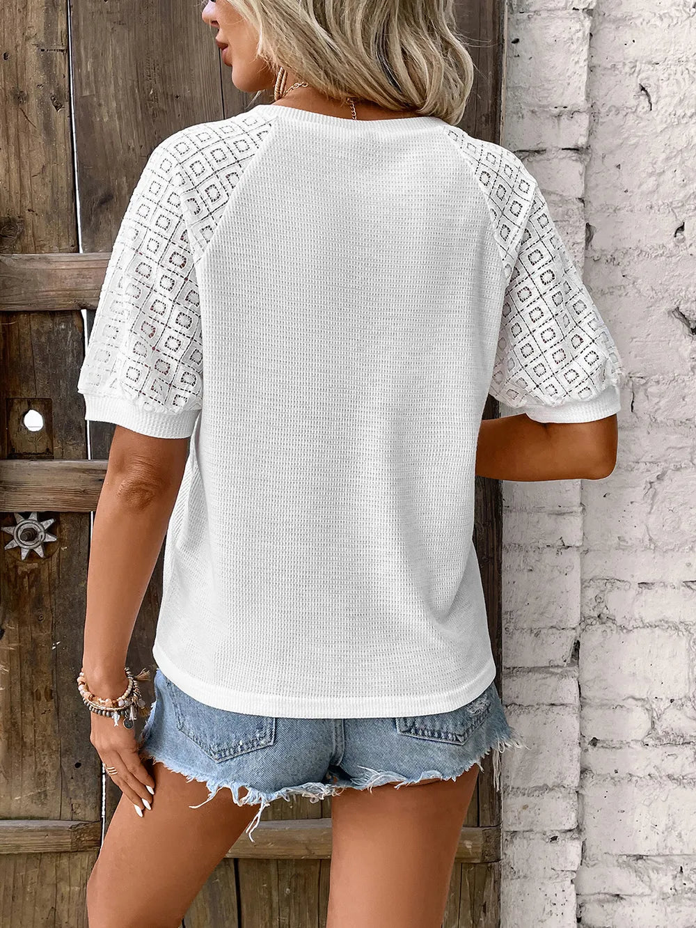 Round Neck Short Sleeve Top – Trendsi | ClozArt