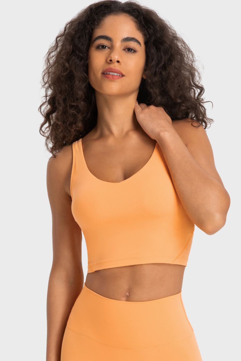 Millennia Deep V-Neck Crop Sports Bra – Trendsi | ClozArt