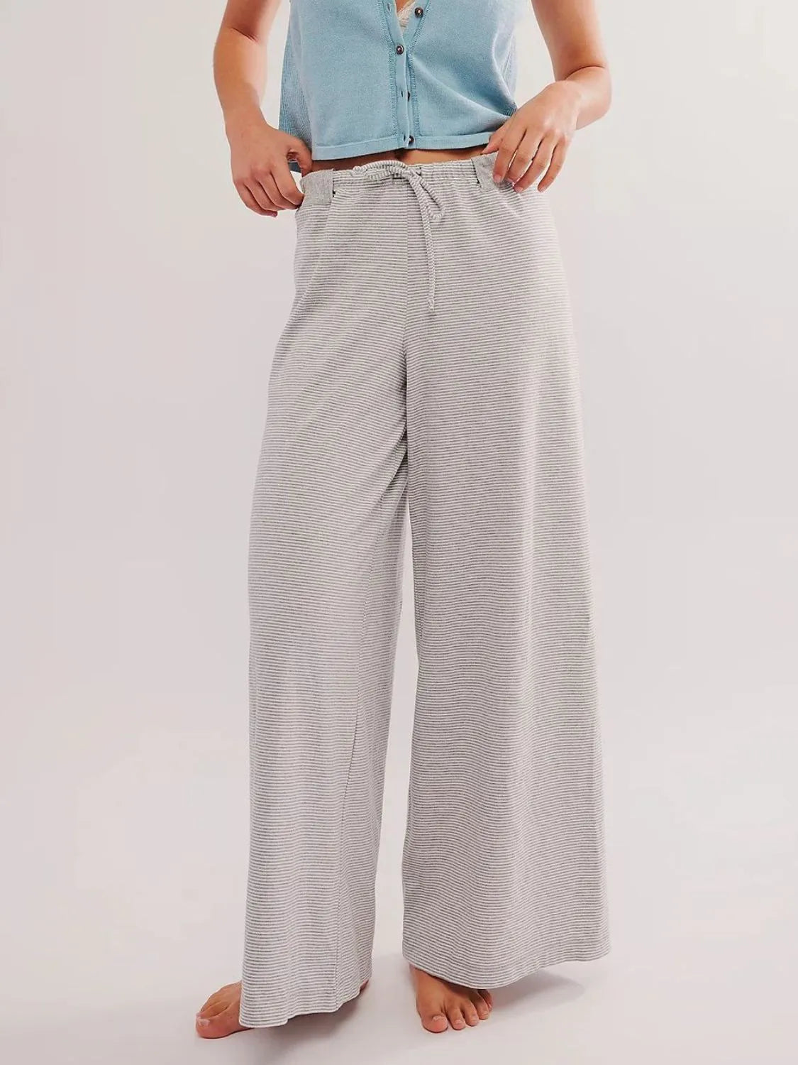 Drawstring Striped Wide Leg Pants – Trendsi | ClozArt