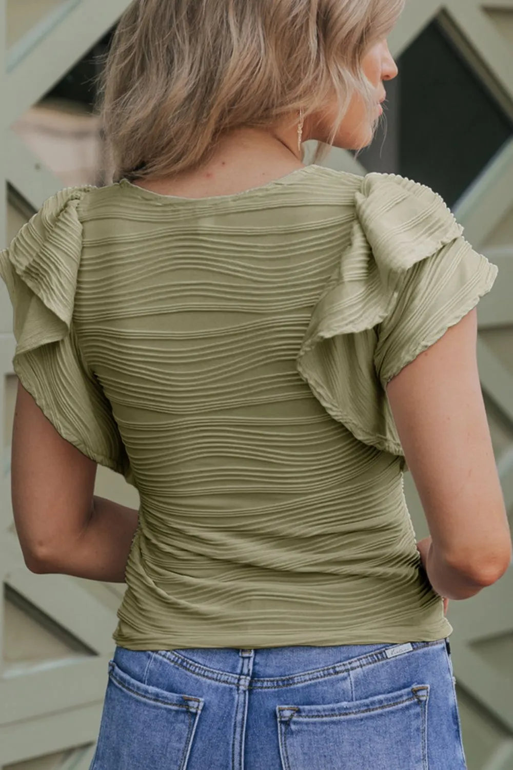 Textured Round Neck Cap Sleeve Top – Trendsi | ClozArt