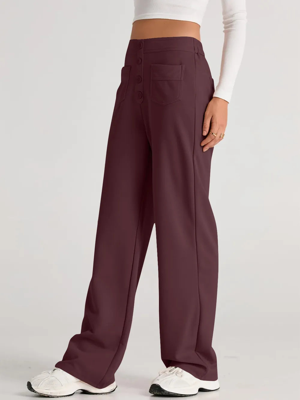 High Waist Wide Leg Pants – Trendsi | ClozArt