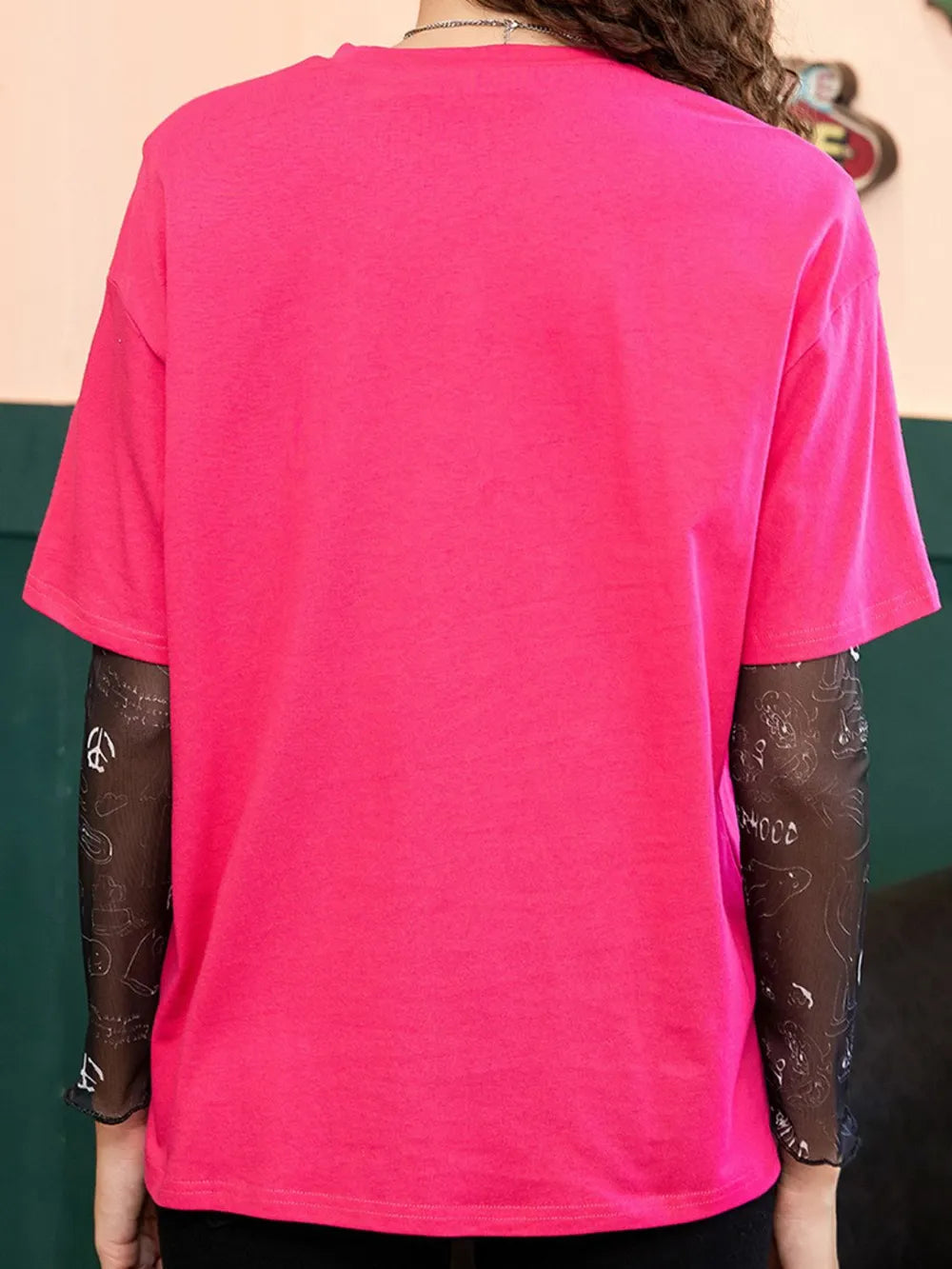Letter Graphic Round Neck Half Sleeve T-Shirt – Trendsi | ClozArt