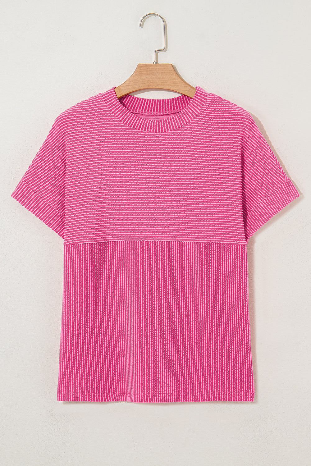 Myosotis Plain Corded Mock Neck T Shirt – Shewin | ClozArt