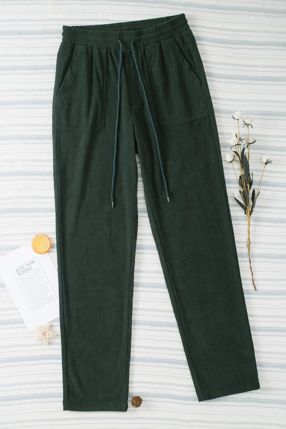 Drawstring Straight Pants with Pockets – Trendsi | ClozArt