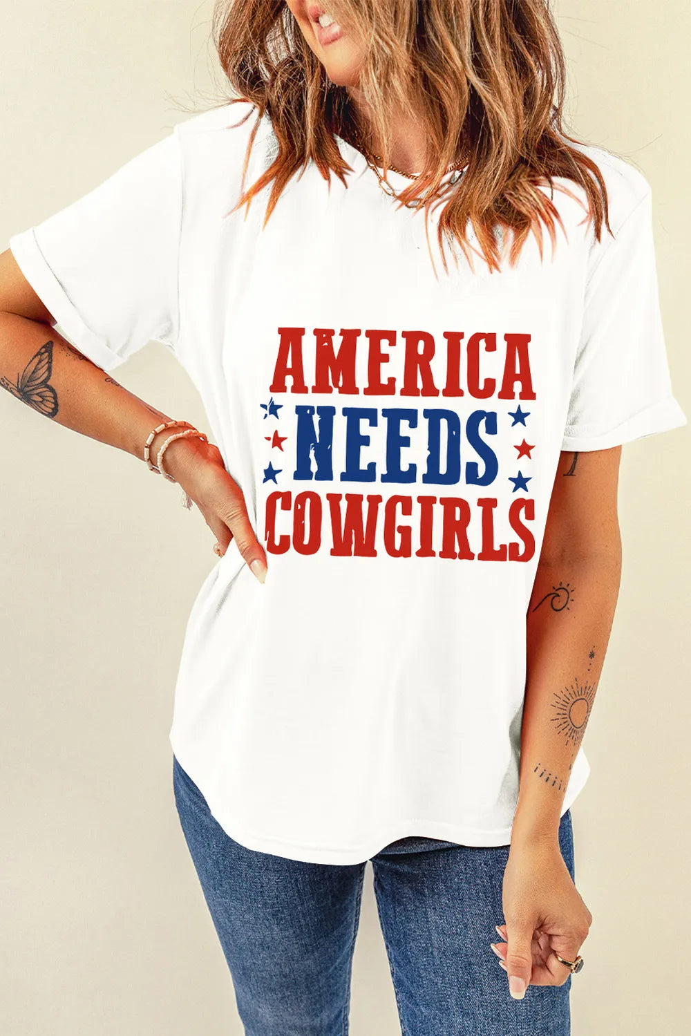 Letter Graphic Round Neck Short Sleeve T-Shirt – Trendsi | ClozArt
