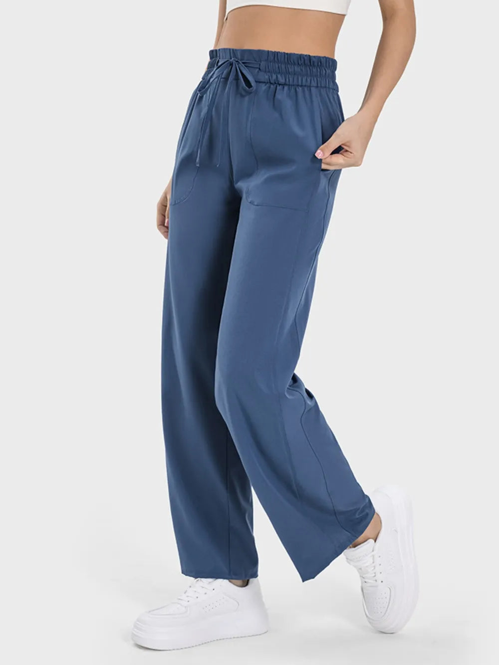 Millennia Drawstring Pocketed Active Pants – Trendsi | ClozArt