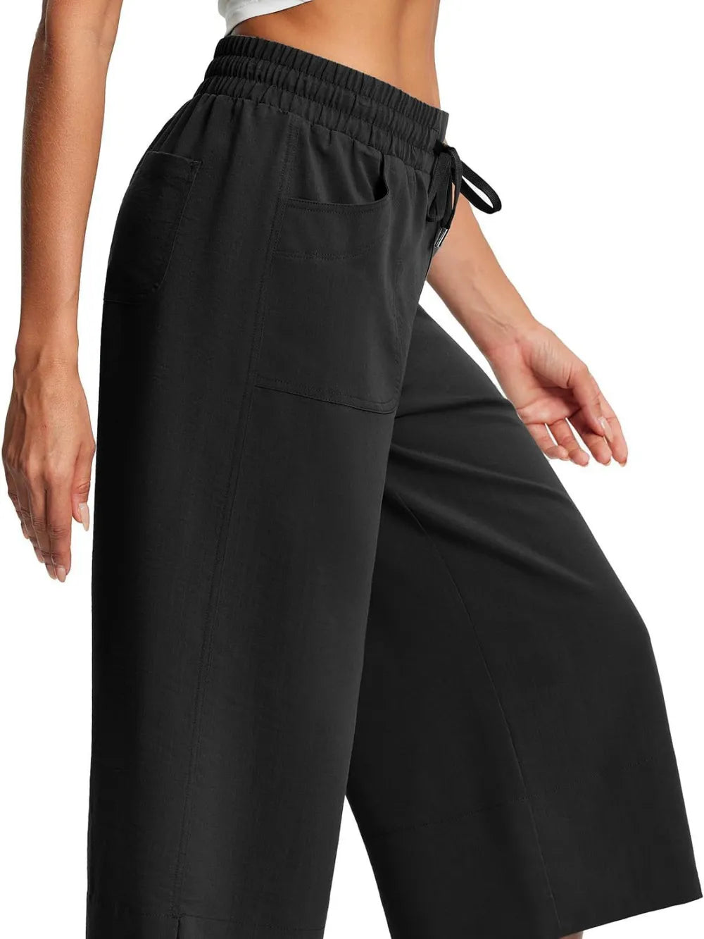 Full Size Drawstring Wide Leg Capris Pants Plus Size – Trendsi | ClozArt