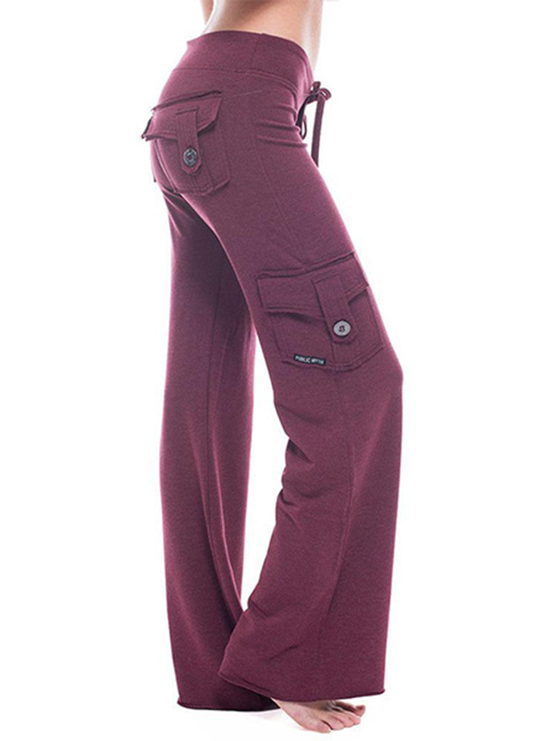 Mid Waist Pants with Pockets – Trendsi | ClozArt