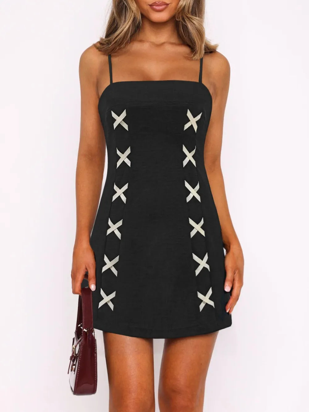 Contrast Mini Cami Dress – Trendsi | ClozArt