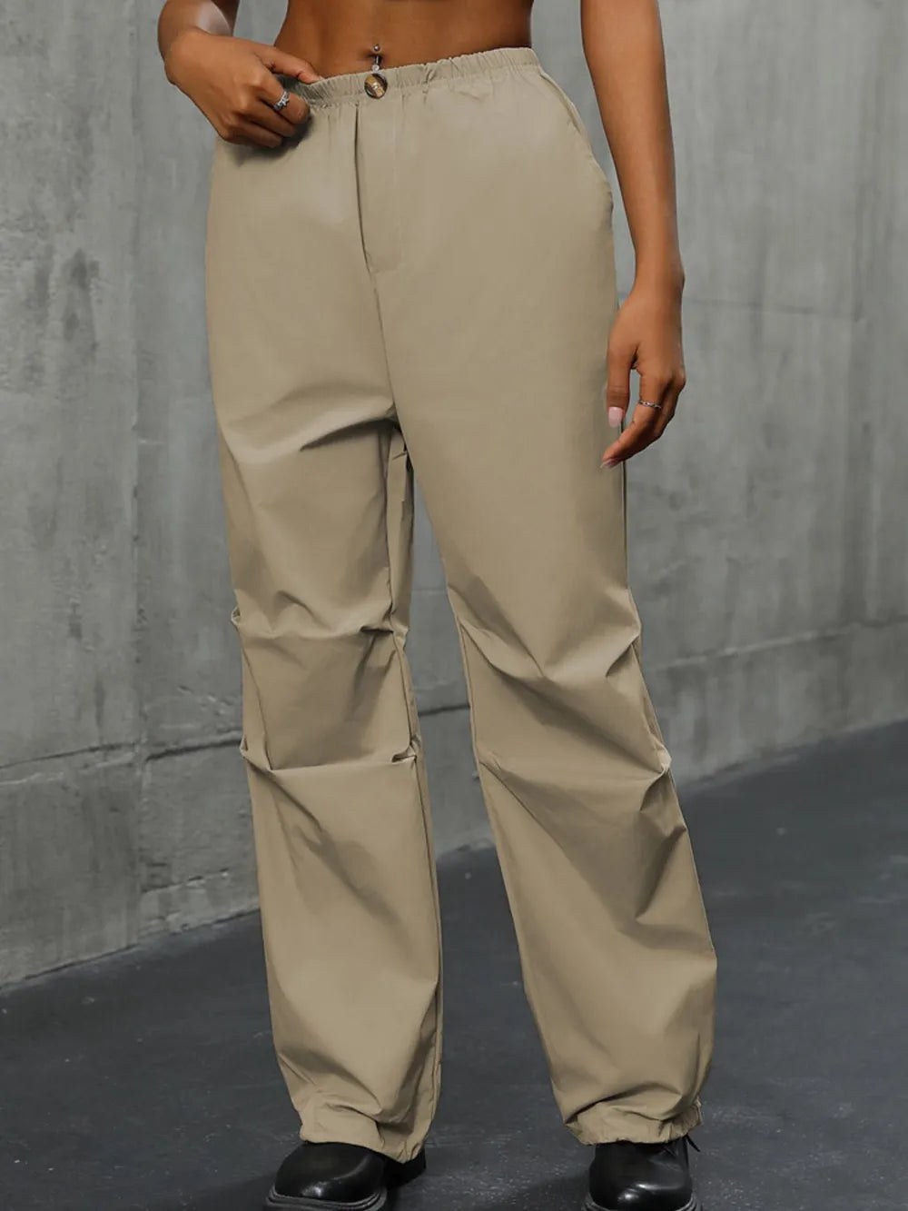 Perfee Pocketed Elastic Waist Pants – Trendsi | ClozArt
