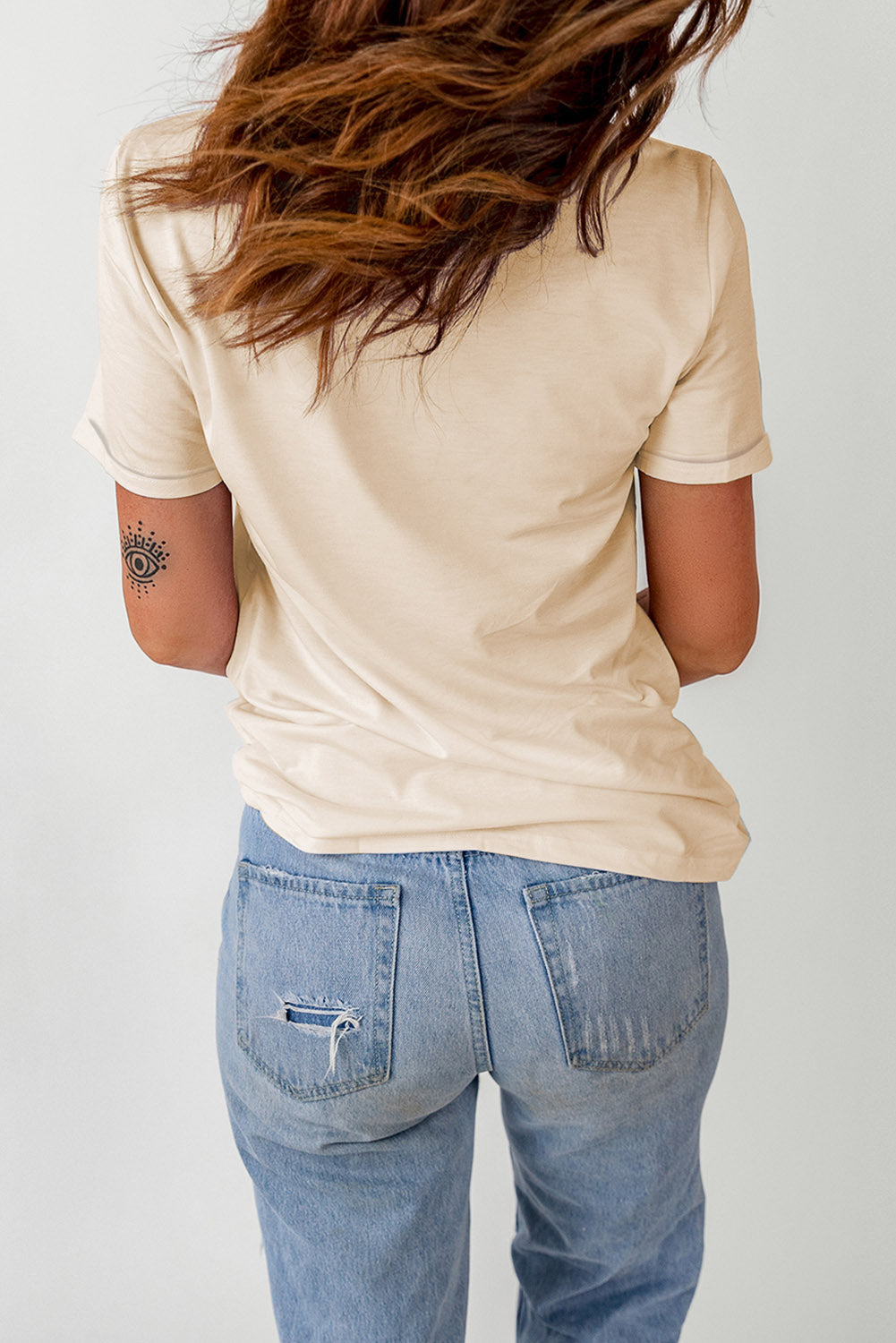 Letter Graphic Round Neck T-Shirt – Trendsi | ClozArt