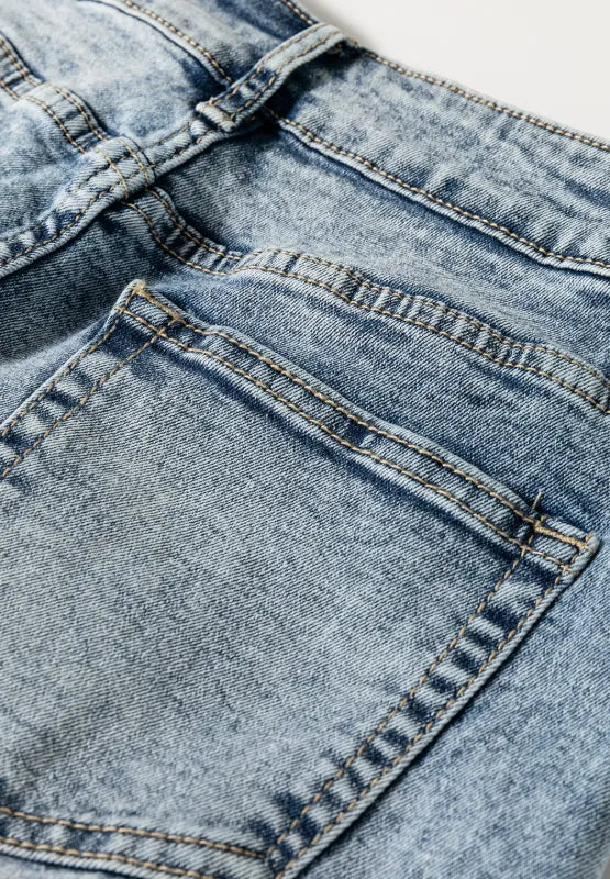 Washed Wide Leg Jeans with Pockets – Trendsi | ClozArt
