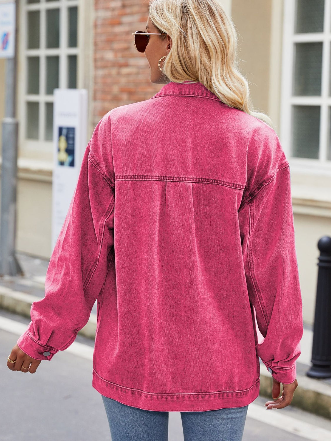 Button Up Denim Jacket with Pockets – Trendsi | ClozArt
