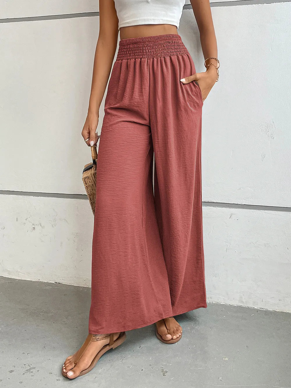 Perfee Wide Leg Pants with Pockets – Trendsi | ClozArt